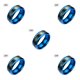 thumbnail image 1 of Jumpingount Anillo de temperatura Acero Emoción Anillos de humor Pareja Joyería de mano sensible inteligente, Tamaño 10, Azul Azul 10 # 5piezas, 1 of 6
