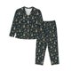 thumbnail image 1 of Fotbe Gold Snowflake Christmas Tree Conjunto de Pijama de Manga Larga para Mujer con Estampado, Ropa de Dormir de 2 Piezas, Conjunto de Casa Suave y Cómodo con Bolsillos-XX-Large, 1 of 7