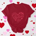 thumbnail image 1 of Cadeaux de la Saint-Valentin T-shirt Décontracté à Manches Courtes et Col Rond pour Femmes avec Imprimé Arbre de Noël, 1 of 6