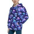 thumbnail image 2 of Goofa crystal Skull flower star Pattern Hooded Sweatshirt for Youth Trendy youth sweatshirt Casual Hoodie for Boys and Girls-Large, 2 of 6