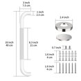 thumbnail image 2 of Barra de apoyo para ducha ZUEXT de acero inoxidable blanco frotado con aceite, 40 cm, 2 of 8