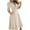 Khaki, variant on LYXSSBYX Summer Dresses for Women Women's Casual Loose Bandage Half Sleeve Solid V-NeckAnkle-Length Dress