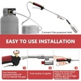 thumbnail image 2 of Propane Torch Weed Burner Kit, Blow Torch High Output with 10FT Weave Hose,Heavy Duty Torch with Flame Control and Turbo Trigger Push Button Igniter For Ice Snow Road,Weeding,Asphalt,Road Marking, 2 of 7