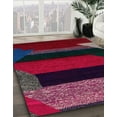 thumbnail image 2 of Ahgly Company Indoor Rectangle Abstract Plum Purple Abstract Area Rugs, 7' x 9', 2 of 6