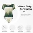 thumbnail image 6 of Daiia Fog Forest Women'S Crew Neck Short Sleeve Slim Fit T Shirts Tops Basic Bodysuit Leotard Clothing-Medium, 6 of 9