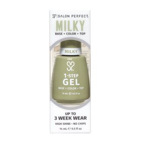 Salon Perfect Milky One Step Gel, Sage, Green Nail Polish, 0.5 fl oz
