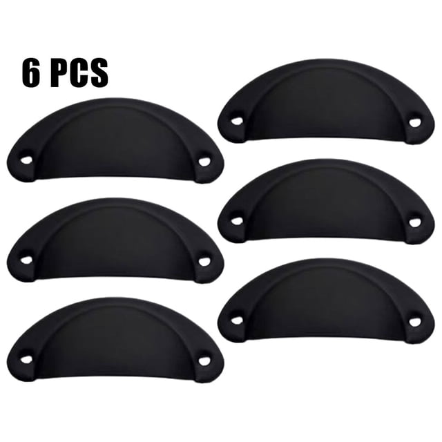 6Pcs Cup handles Shell Pull Kitchen Cupboard Cabinet Door Furniture Drawer