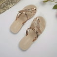 thumbnail image 6 of Mostsola Flip Flops for Women Slides Sandals Glitter Rhinestone Slip on Shoes Summer Dress Shoes, 6 of 8