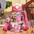 thumbnail image 4 of 600ml Straw Cup Cute Cartoon Water Bottle Kids Water Cup Tumbler Cartoon Plastic Mug, 4 of 8