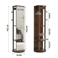 thumbnail image 6 of Leumius Rotating Full-Length Mirror Cabinet,360° Swivel Wood Jewelry Armoire with Hooks & Shelves for Bedroom/Closet, 6 of 7