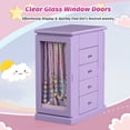 thumbnail image 4 of Music Jewelry Box for Girls, 5 Layer Musical Jewelry Organizer with Spinning Dancer for Kids Christmas New Year Birthday Gifts,Purple, 4 of 8