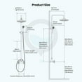 thumbnail image 4 of Matte Black Rain Shower System Set 2 Cross Knobs Mixing 8 Inch Rainfall Shower Head with Handheld Spray Bathroom Shower Faucet Wall Mounted, 4 of 7
