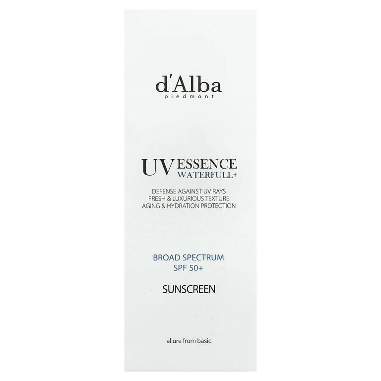 d'Alba UV Essence Waterfull+ Sunscreen, SPF 50+, 1.69 fl oz (50 ml