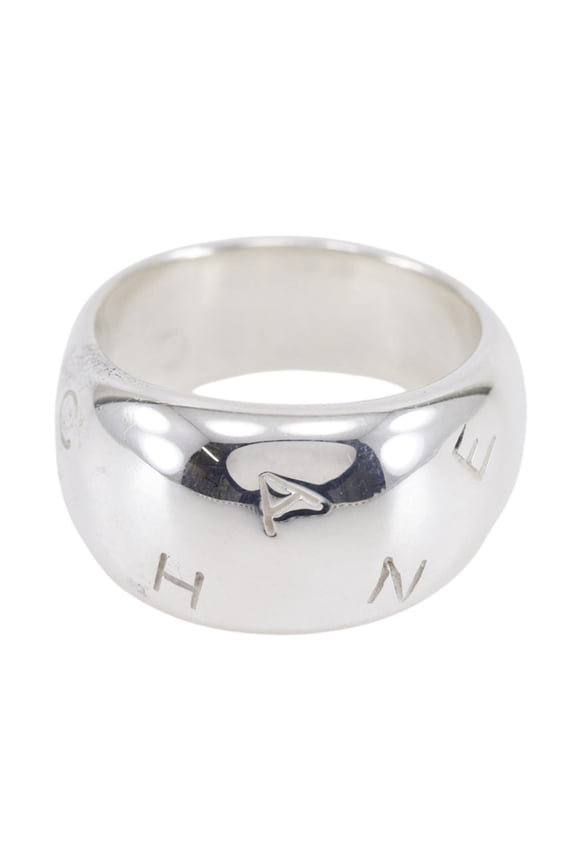 Pre-Owned Chanel CHANEL Ring, Size 14.5, Vintage, Rare, Sterling Silver 925, Made in Italy,...