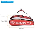 thumbnail image 2 of Uxcell 6 Racquet Waterproof Tennis Badminton Racket Bag Carrying Bag with Shoulder Strap, Red, 2 of 8