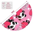 thumbnail image 5 of Kll 30" Christmas Tree Skirt Panda Heart Valentine Pink Xmas Tree Skirts Mat For New Year Xmas Holiday Party Indoor Outdoor Home Decoration, 5 of 9
