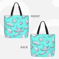 thumbnail image 2 of Disketp Seashell And Starfish Bolsa Tote de Lona para Mujer, Bolso de Hombro y Cruzado con Cierre de Cremallera, 2 of 7