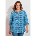 thumbnail image 4 of Catherines Georgette Button Down Tie Sleeve Cafe Blouse, 4 of 6