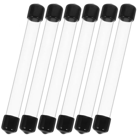 

LEEYNEER 6 pcs Clear Storage Tubes Plastic Storage Tubes Round Storage Tubes Portable Storage Tubes with Lids