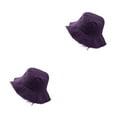 thumbnail image 3 of kurtrusly Bucket Hat Fashionable Sun Protection For Outdoor Activities Casual Comfort purple 2Set, 3 of 6