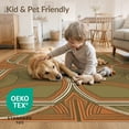 thumbnail image 4 of ODIKA 8'x10' Washable Area Rug Tone Earthy Abstract Vintage Balanced Shapes Contemporary Terracotta for Living Room, Under Sectional, Family , Durable, Non-Slip, 4 of 7