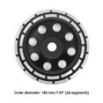 thumbnail image 3 of Peggybuy Diamond Segment Grinding Cup Wheel Disc Double Row Stone Brick Tile Grinder, 3 of 7