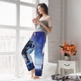 thumbnail image 5 of Salouo Astronauts Start Running Print Women's Pajama Pants Casual Loose Sweatpants PJs Flowy Pants Drawstring Palazzo for Women Wide Leg Pants Lounge Pajama -X-Large, 5 of 8
