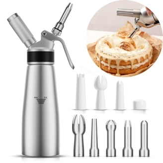 Whipped Cream Dispenser Durable Aluminum Foam Whipper 1 Pint 500ml