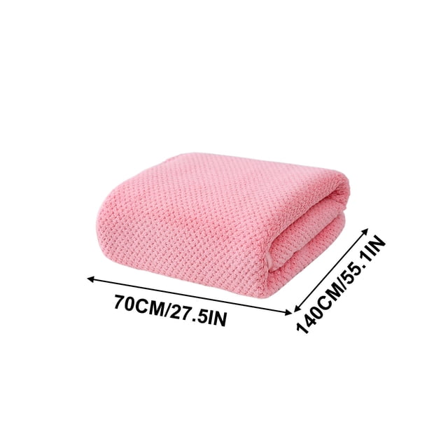Yhmxh Toallas de algodón de color liso con estampado de piñas, toalla de baño de felpa de alta densidad para adultos, toalla de baño ampliada de color liso, toalla de mano gruesa de 140x70cm