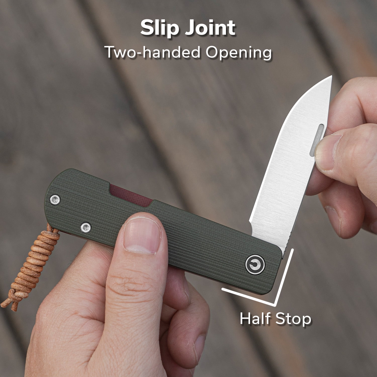 CIVIVI Slip Joint Pocket Knife, Slippy Sendy Folding Knife for EDC Camping Daily Use, Perfect Gifts for Men Women C24075B-1