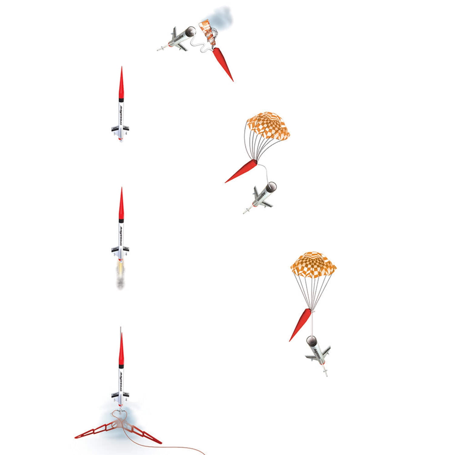 Estes Tandem-X Flying Model Rocket Launch Set