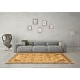 thumbnail image 3 of Ahgly Company Machine Washable Indoor Square Abstract Brown Modern Area Rugs, 4' Square, 3 of 4