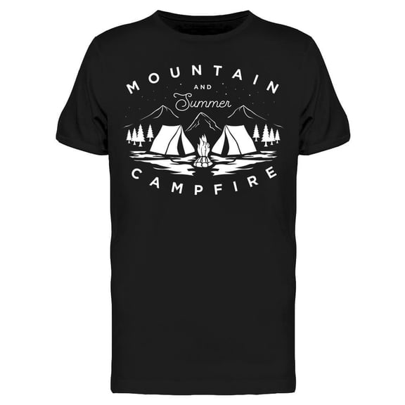 Mountain And Summer Campfire Tee Men's -Image by Shutterstock
