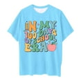 thumbnail image 4 of Cute Girls Shirts 9-10 Crew Neck Short Sleeve T Shirt Top Soft Graphic Print Pullover Tops School Clothes for Girls 10-11 Years, 4 of 4