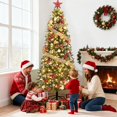 thumbnail image 4 of 7.5ft Pre-Lit Snow Flocked Artificial Christmas Tree | White Lighted Slim Pencil Xmas Tree with 250 Warm White Lights, Pine Cones, Foldable Stand, 8 Lighting Modes, 4 of 8