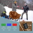 thumbnail image 2 of LILYPELLE Oversized Heated Camping Chair, Patio Lounge Chairs with 3 Heat Levels, Portable Folding Heated Chair Round Moon Saucer Folding Lawn Chair Outdoor Chair for Camping, Lounge Patio, 2 of 6