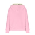 thumbnail image 5 of Women's Casual Full Zip Up Sherpa Lined Hoodie Sweatshirt Jacket Coat, 5 of 7