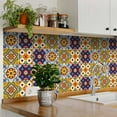 thumbnail image 2 of Mi Alma Red Blue Yellow Mexican Peel & Stick Vinyl Backsplash Tiles 5x5, 24 pcs, 2 of 10