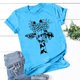 thumbnail image 2 of Blusa informal de manga corta con estampado de cuello redondo para mujer Pompotops  hfajkhk127518, 2 of 4