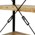 thumbnail image 5 of GDF Studio Warthen Modern Industrial Handmade Mango Wood 3 Shelf Etagere Bookcase, Natural and Black, 5 of 8