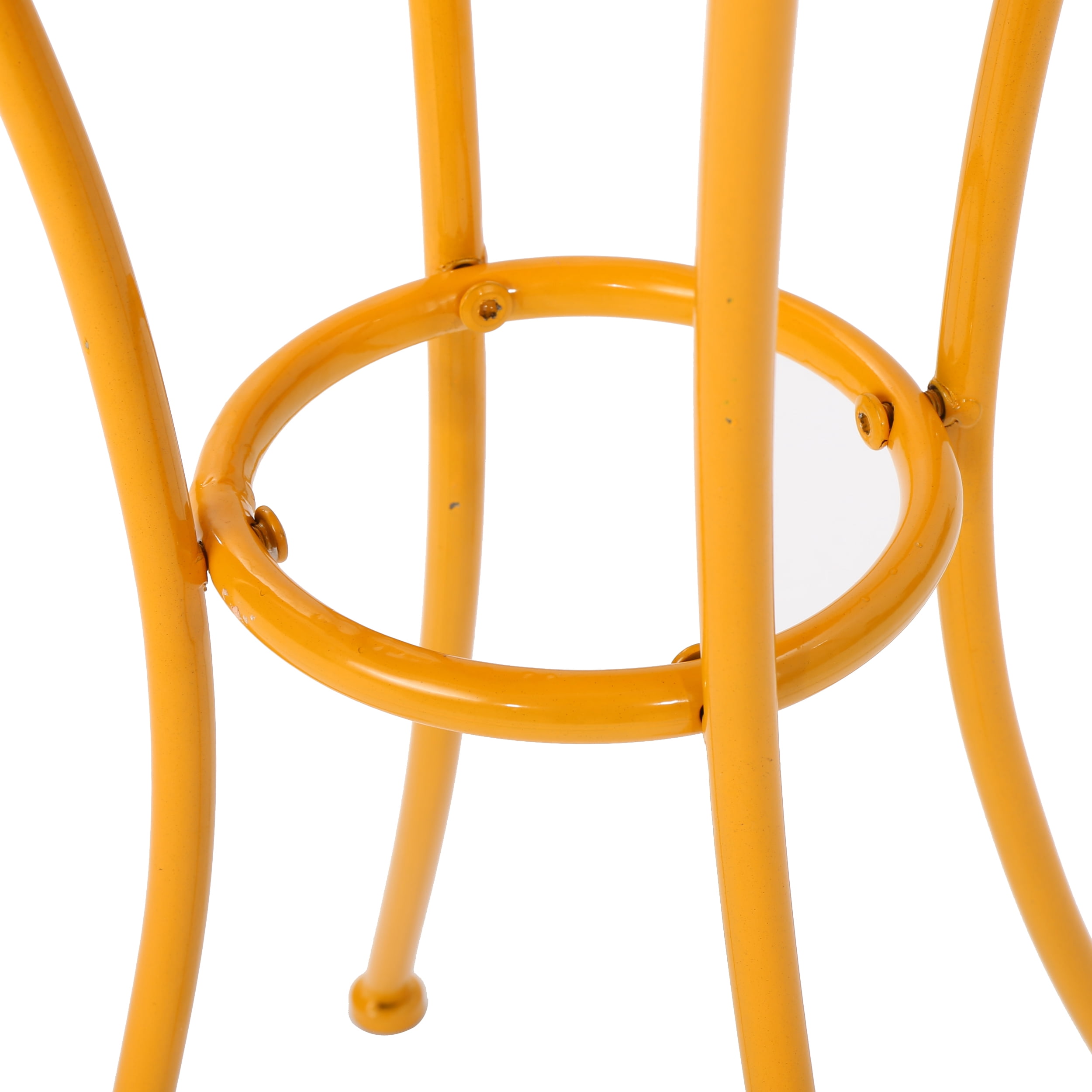 Leumius Outdoor Side Table with Tile Mosaic Top & Metal Legs,14" Square Accent Table for Patio/Garden/Balcony,Yellow