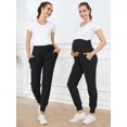 thumbnail image 2 of Fashionable maternity pants harlan pants, elastic and comfortable for spring and autumn wear, suitable for sports, leisure, shopping, and vacation，Belly High Waist Pregnancy Pants Sweatants, XL, 2 of 7