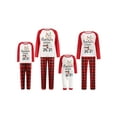 thumbnail image 1 of Qiylii Christmas Letter Raglan Tops and Plaid Trousers Parent-child Pajamas, 1 of 9