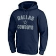 thumbnail image 2 of Men's Navy Dallas Cowboys Victory Arch Team Fitted Pullover Hoodie, 2 of 3
