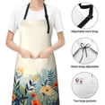 thumbnail image 6 of Lsque Floral Mountain Landscape Waterproof Apron Chef Aprons for Men Heavy Duty Chemical Work Apron Extra Long Grilling Aprons with Adjustable Bib Apron, 6 of 9