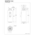 thumbnail image 2 of Cabezal de Rociador para Grifo de Cocina Kingston Brass KDH8708 Níquel Cepillado, 2 of 2