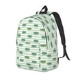 thumbnail image 4 of Hirioo Cute Crocodile Canvas Backpack, Durable Travel Backpack with Multiple Compartments,Large Capacity, Backpack for School, Hiking, Work, 4 of 7