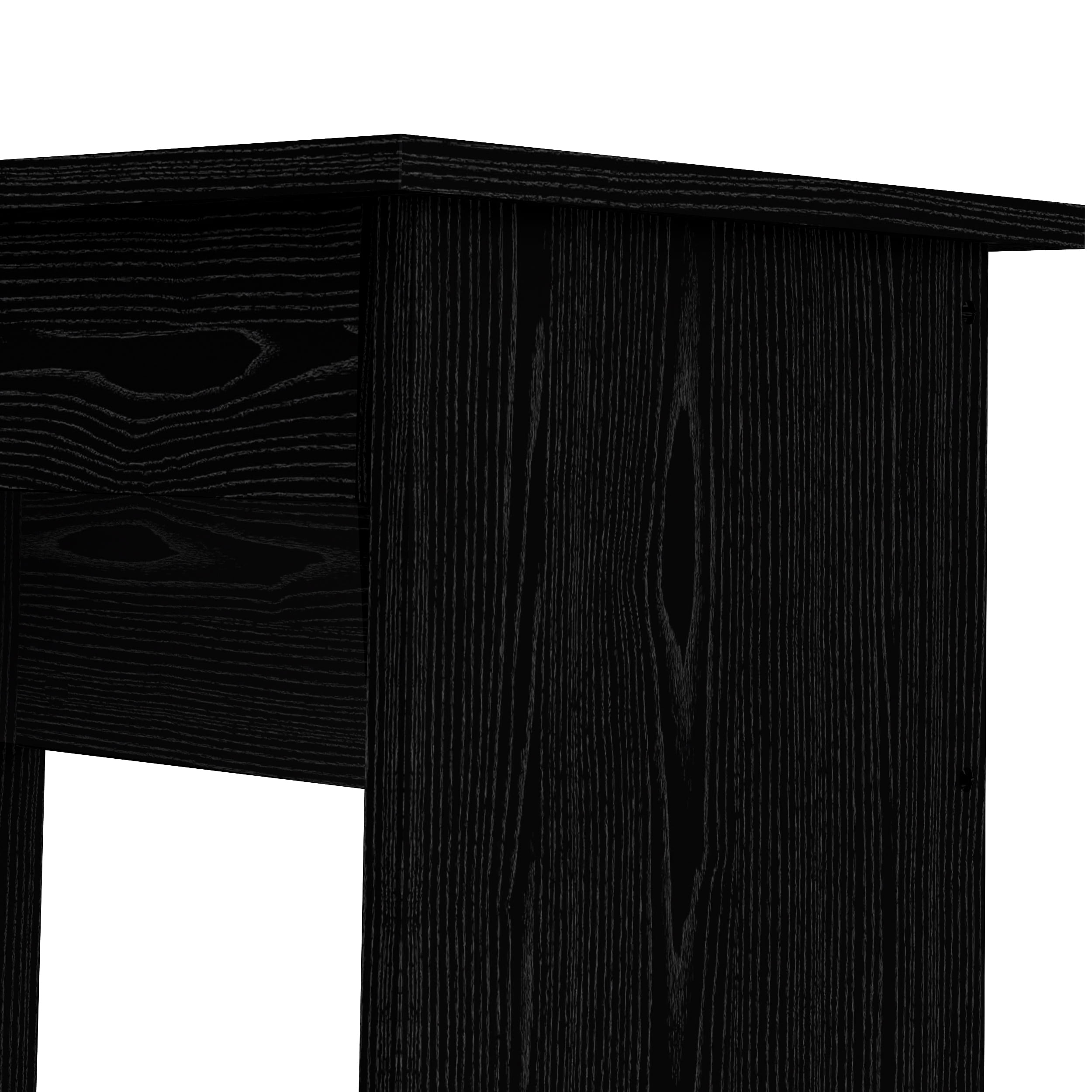 Tvilum Walden 5 Drawer Office Desk with 1 Locking Drawer for Adults, Black Woodgrain