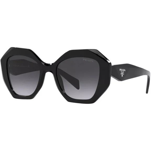 Prada PR 16WS 1AB5D1 Black Sunglasses Grey Gradient Lens