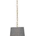 thumbnail image 3 of Benzara BM263643 Pendant with Woven Rattan Shade & Chain, Teal Blue, 3 of 5